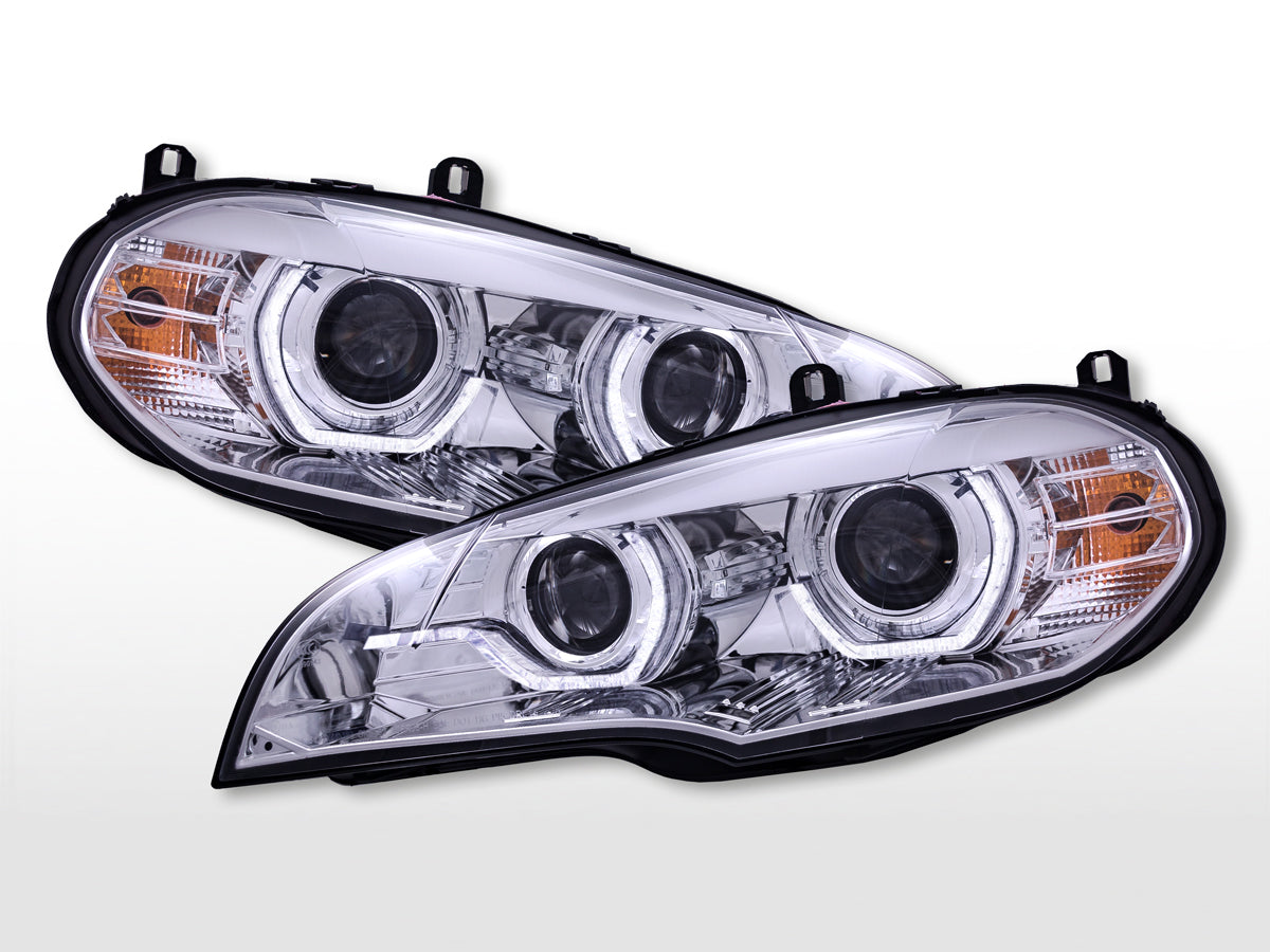Daylight Scheinwerfer mit LED Tagfahrlicht BMW X5 E70 2008-2010 chrom Daylight Scheinwerfer mit LED Tagfahrlicht BMW X5 E70 2008-2010 chrom